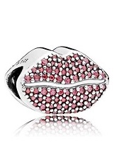 teensy-weensy silver red lips baby charm